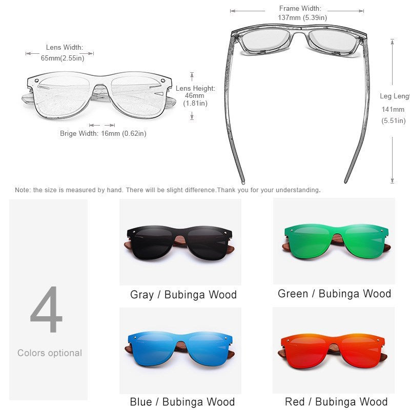Men Wooden Polarized Sunglasses Fashion Sun Glasses Wood