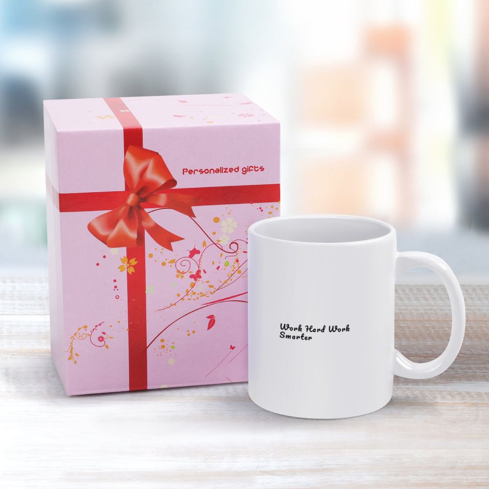 White mug (partially printed)